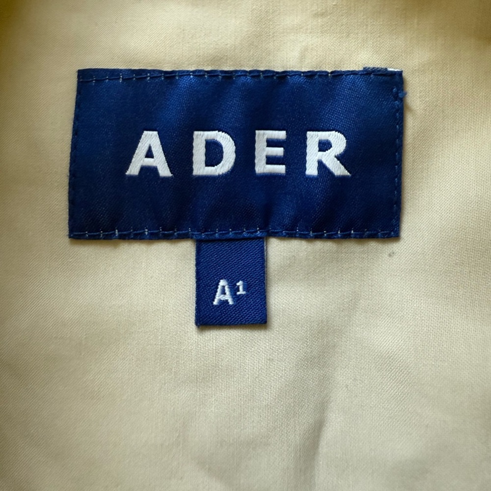 ADER Error Beige Allac Distressed Button Down Shirt Unique Paint Detail A1/S - Picture 8 of 13